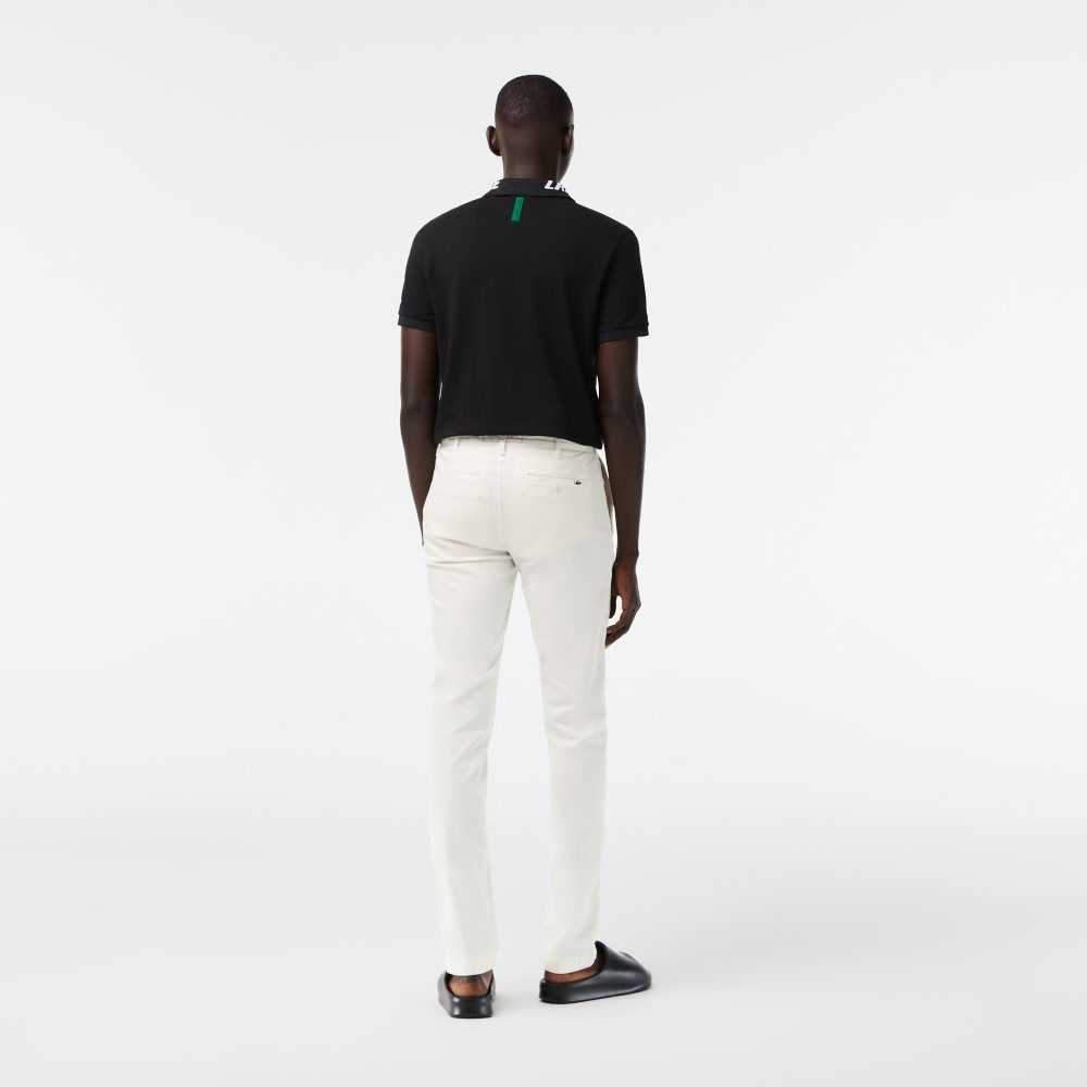 Lacoste Slim Fit Stretch Bomull Hvite | 9250-YLKTO