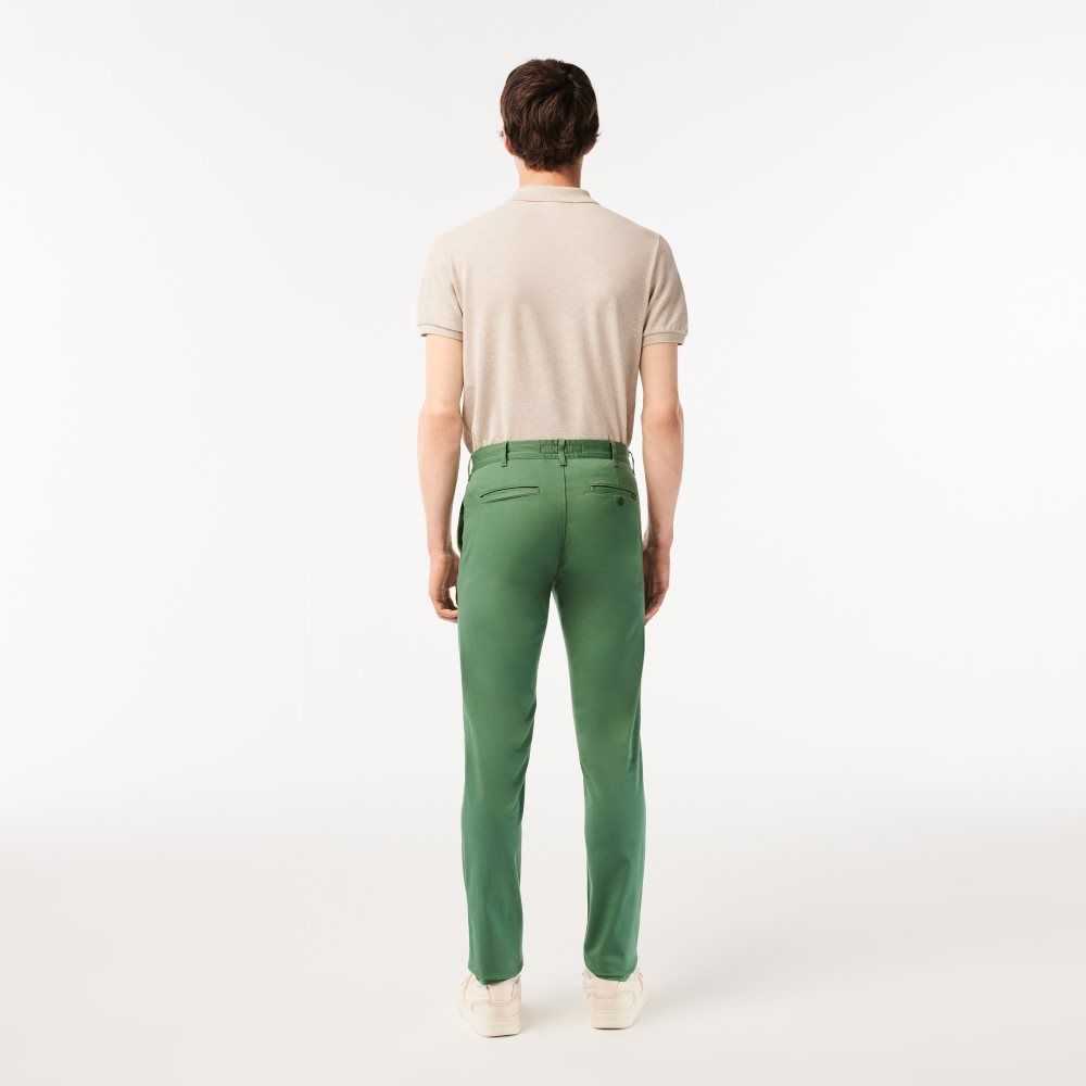 Lacoste Slim Fit Stretch Bomull Khaki Grønn | 5061-CVNBA