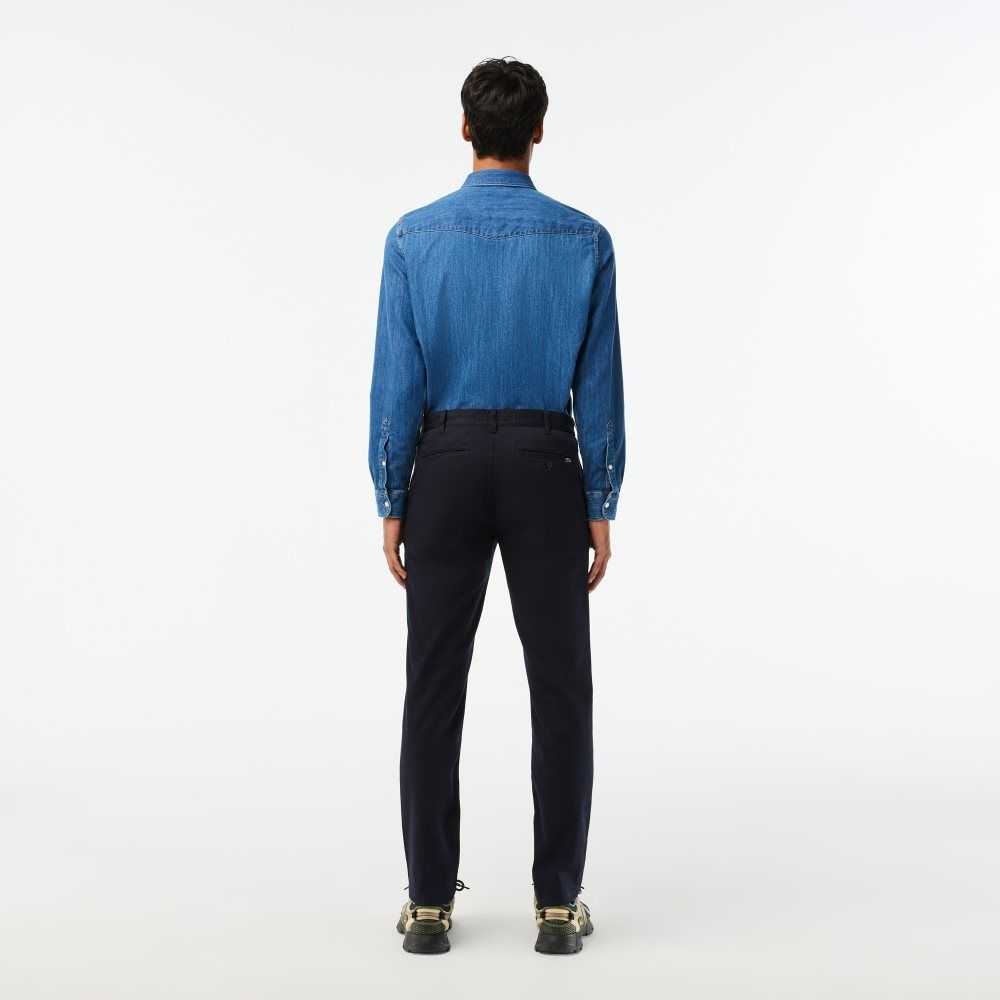 Lacoste Slim Fit Stretch Bomull Marineblå Blå | 4695-INRAH