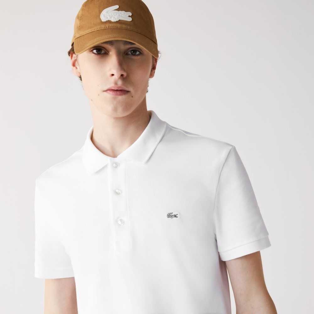 Lacoste Slim Fit Stretch Bomull Pique Grey Crocodile Hvite | 2875-AUOND