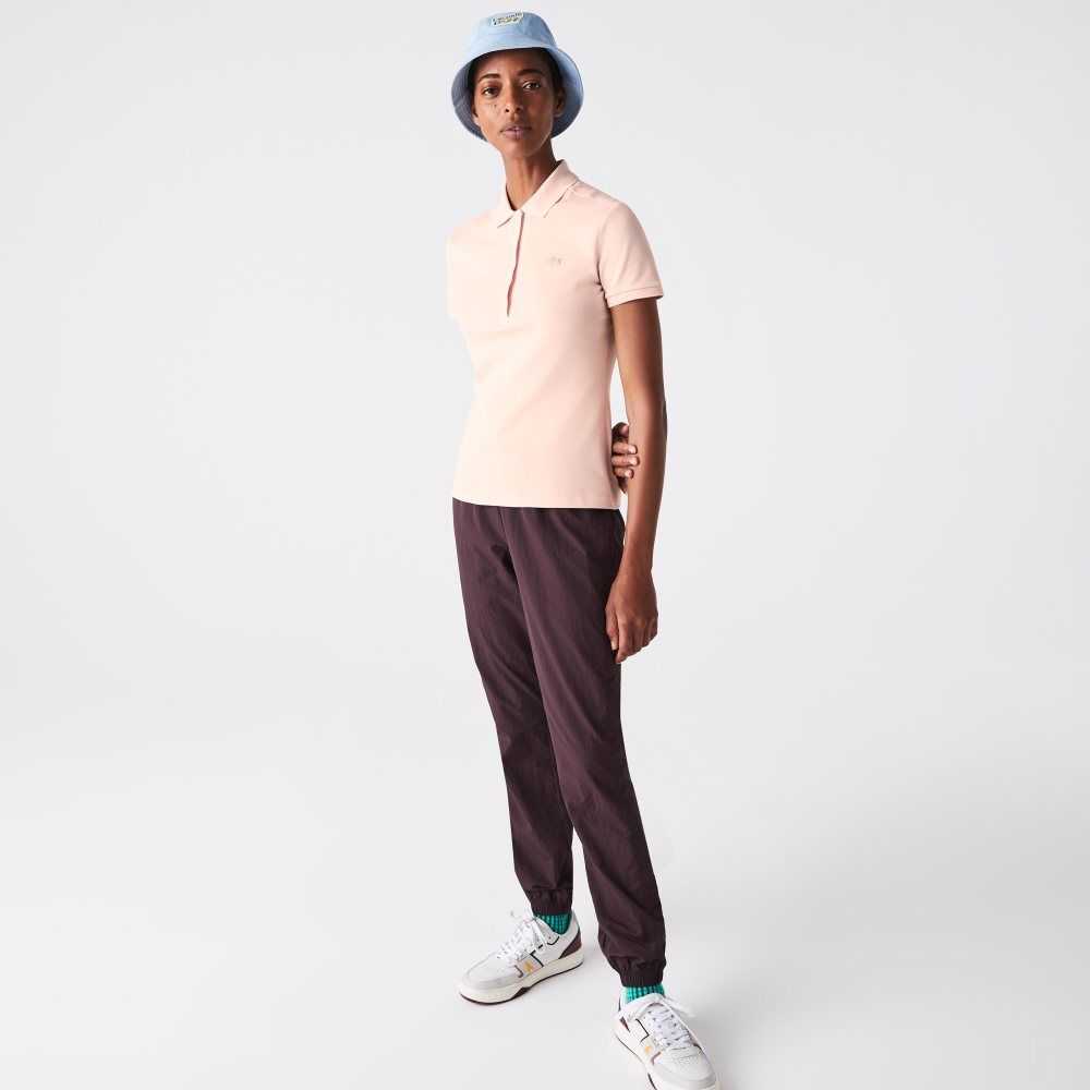 Lacoste Slim Fit Stretch Bomull Pique Lyse Rosa | 0398-PRSYX