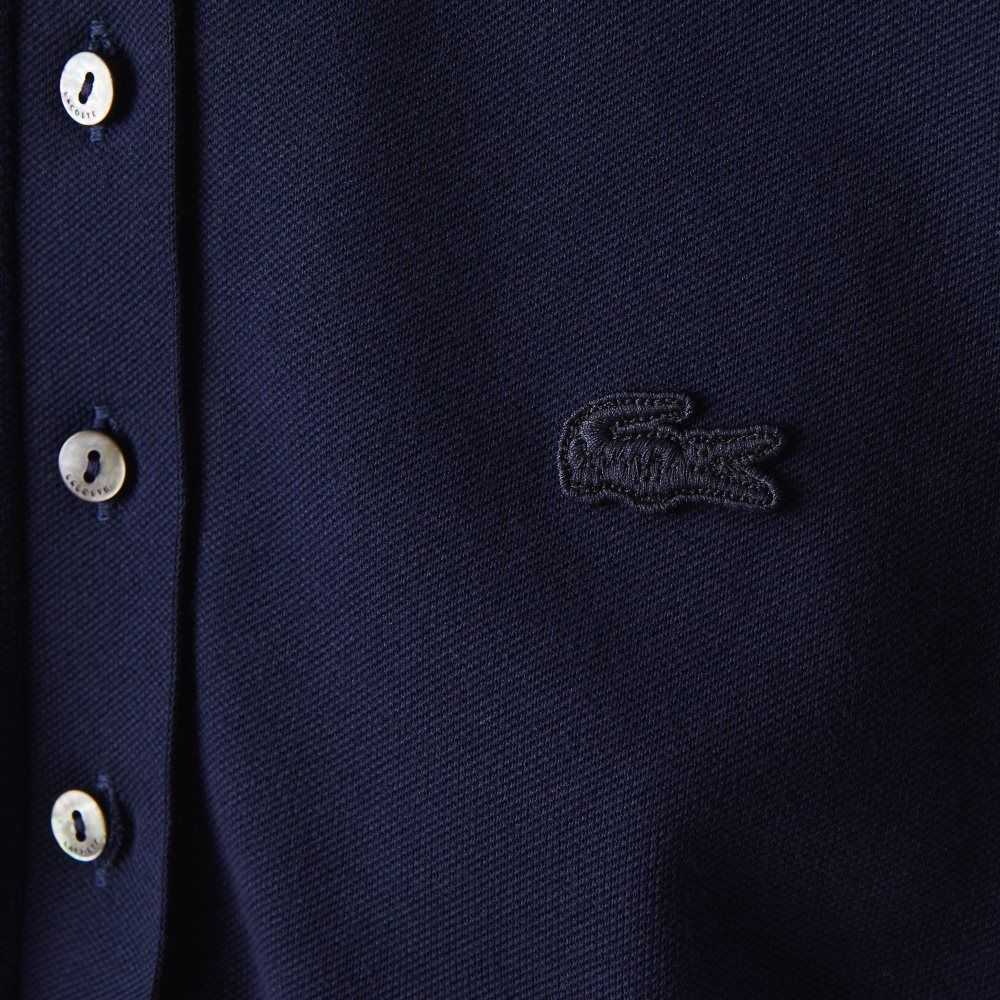 Lacoste Slim Fit Stretch Bomull Pique Marineblå Blå | 7084-ZNRXK