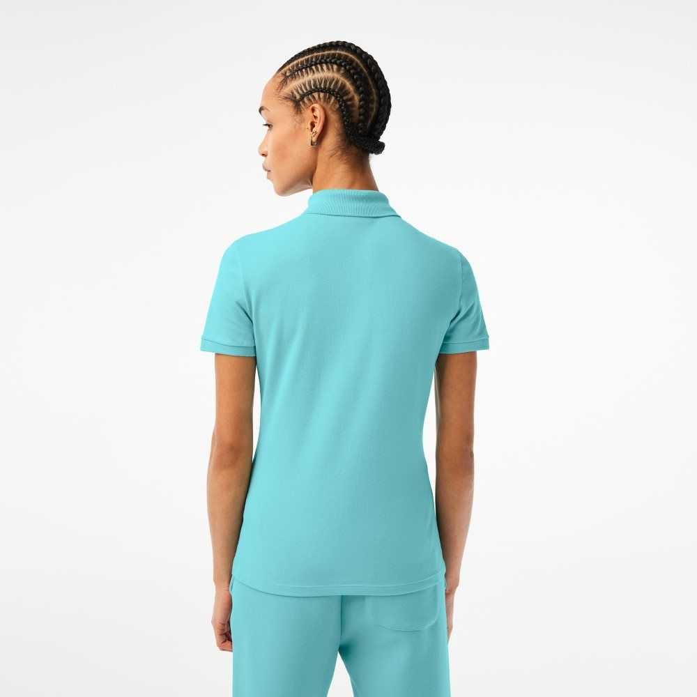 Lacoste Slim Fit Stretch Bomull Pique Mint | 8240-LHUEQ