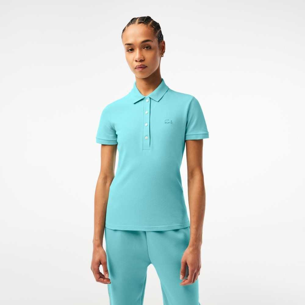 Lacoste Slim Fit Stretch Bomull Pique Mint | 8240-LHUEQ