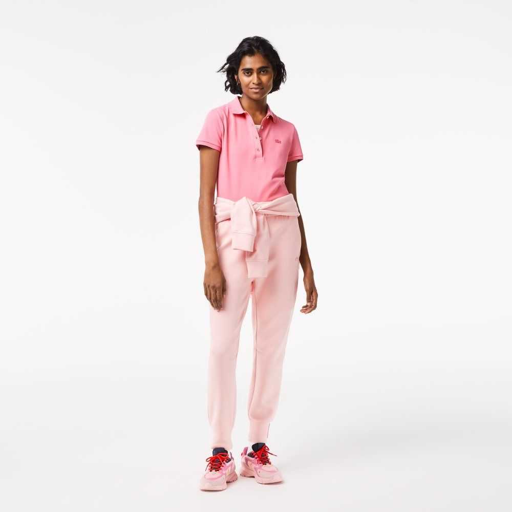 Lacoste Slim Fit Stretch Bomull Pique Rosa | 4981-ONESA