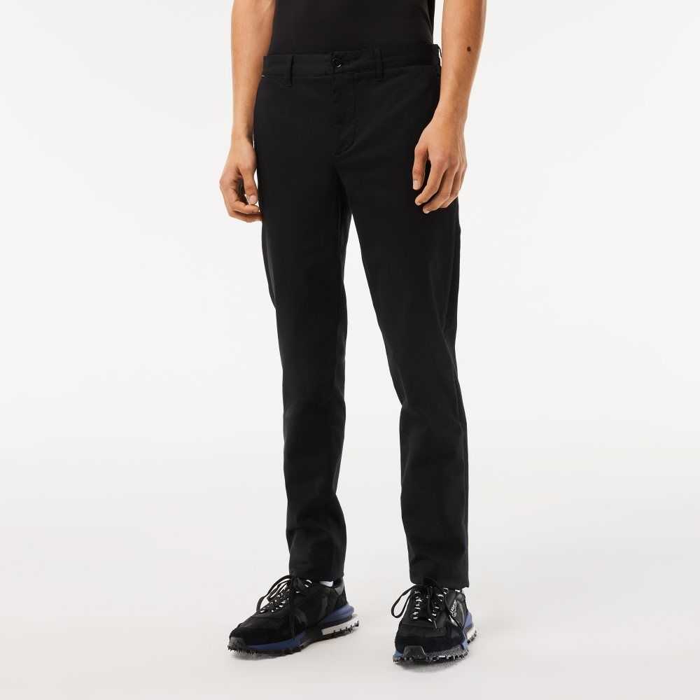 Lacoste Slim Fit Stretch Bomull Svarte | 6089-DRIEY