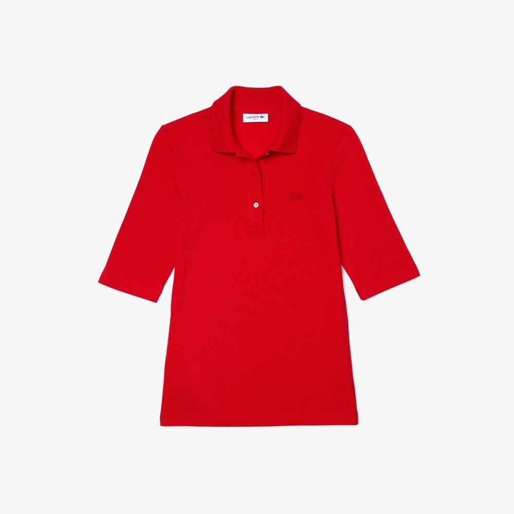 Lacoste Slim Fit Supple Bomull Rød | 8237-SPYNO