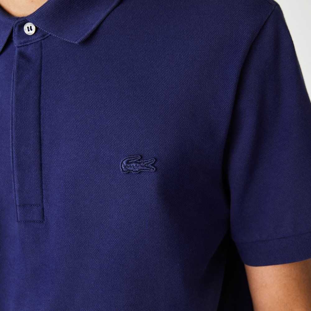 Lacoste Smart Paris Stretch Bomull Blå | 6209-YSNRE