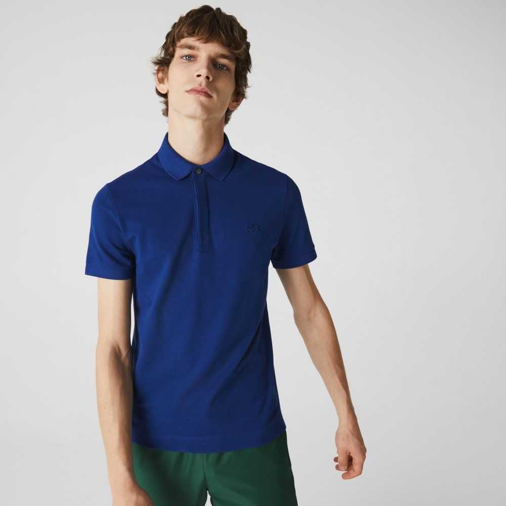 Lacoste Smart Paris Stretch Bomull Marineblå Blå | 4365-WAZQJ