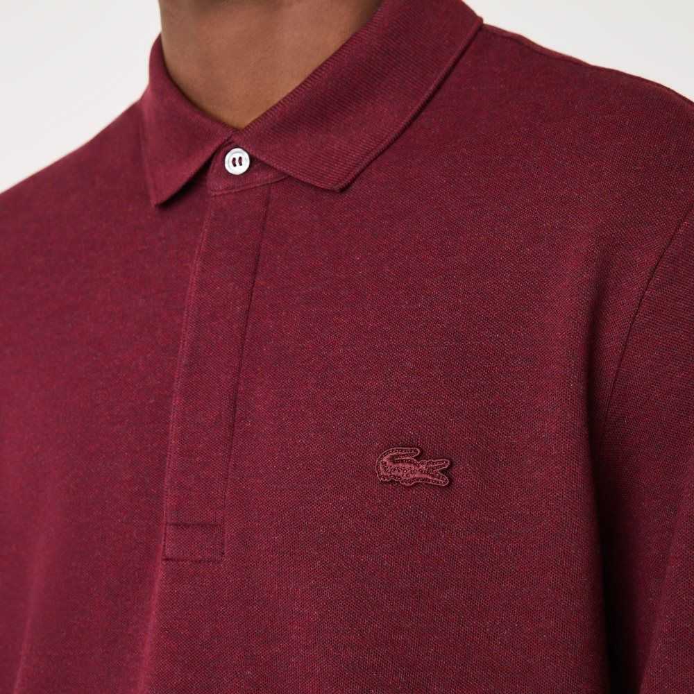 Lacoste Smart Paris long sleeve stretch cotton Burgunder | 8375-CDKIU