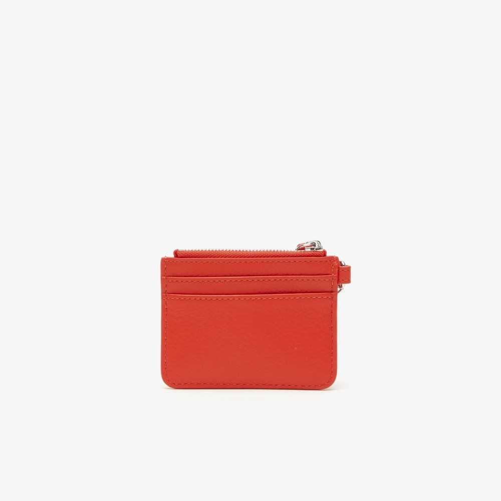 Lacoste Snap Hook Grained Lær Card Holder Multicolor | 8934-ZQMWG