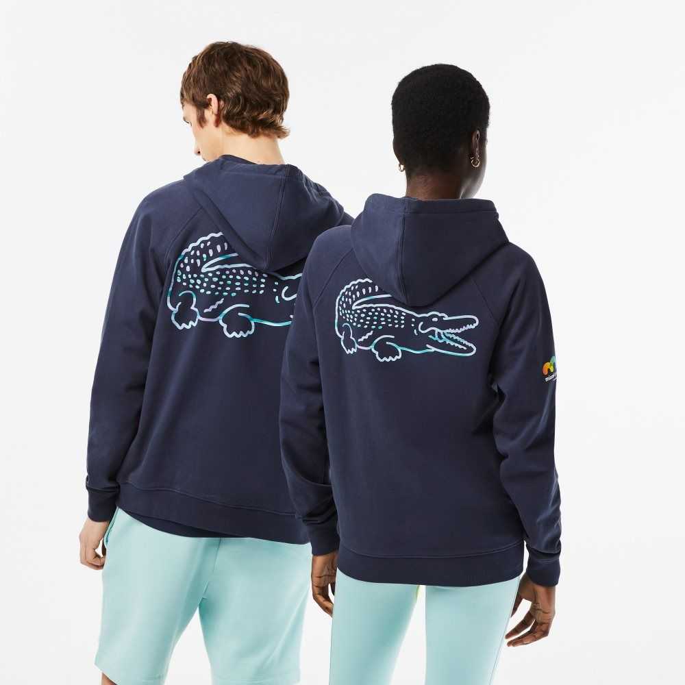 Lacoste Sports Miami Open Edition Hoodie Blå | 0874-PVZYS