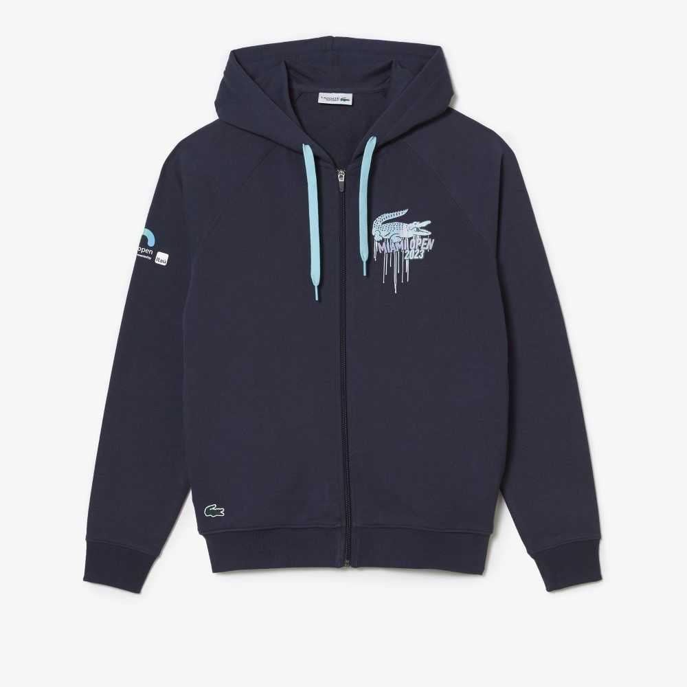 Lacoste Sports Miami Open Edition Hoodie Blå | 0874-PVZYS