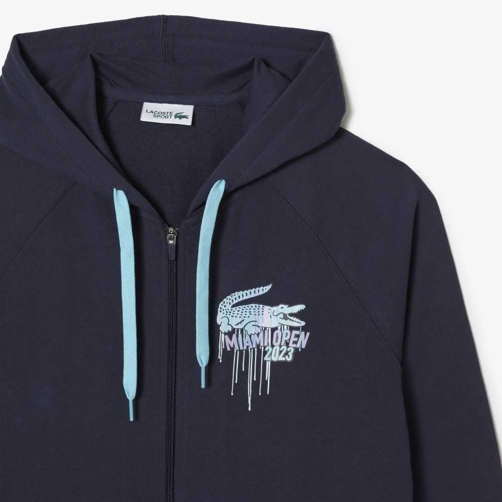 Lacoste Sports Miami Open Edition Hoodie Blå | 0874-PVZYS