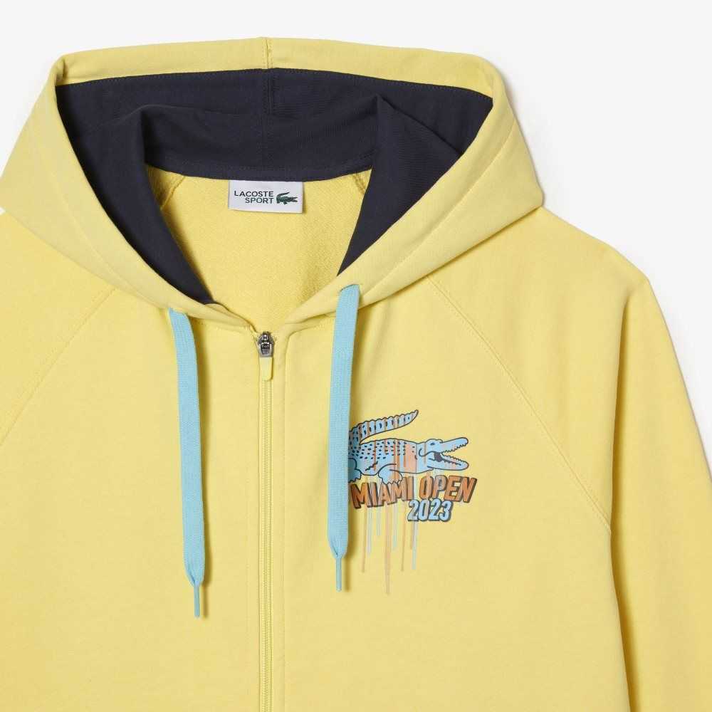 Lacoste Sports Miami Open Edition Hoodie Gul | 8961-BAKRJ