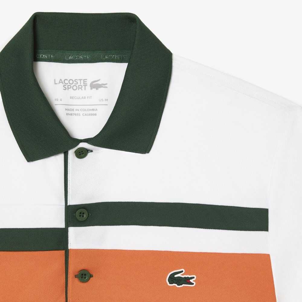 Lacoste Sports Miami Open Edition Stripe Hvite Oransje Grønn | 9137-YJXNO