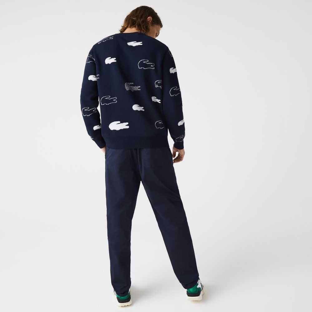 Lacoste Stretch Bomull Jogging Marineblå Blå | 5329-RASDY