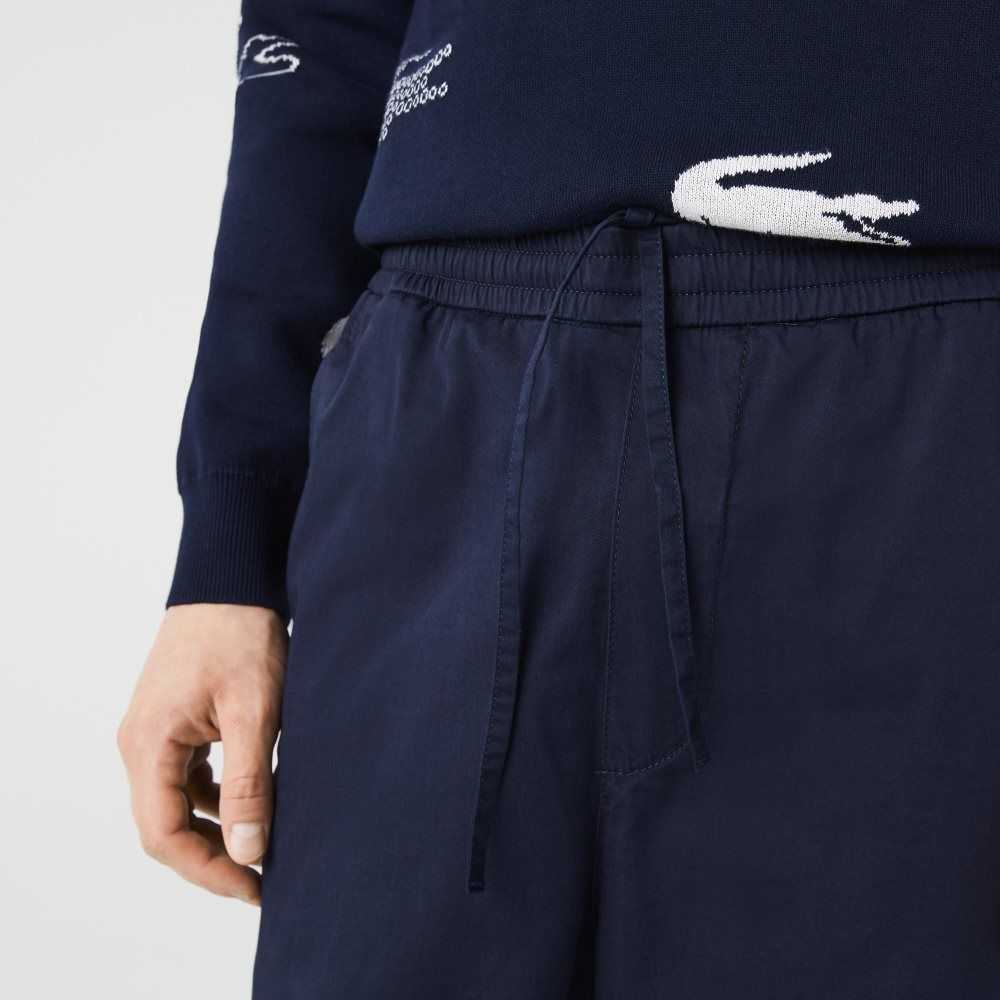 Lacoste Stretch Bomull Jogging Marineblå Blå | 5329-RASDY