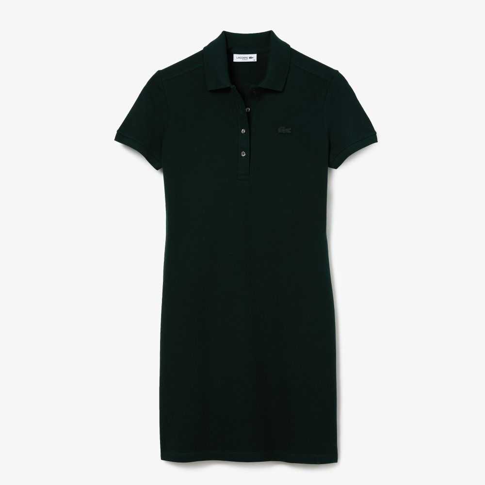 Lacoste Stretch Bomull Pique Polo Grønn | 7865-KBWDT