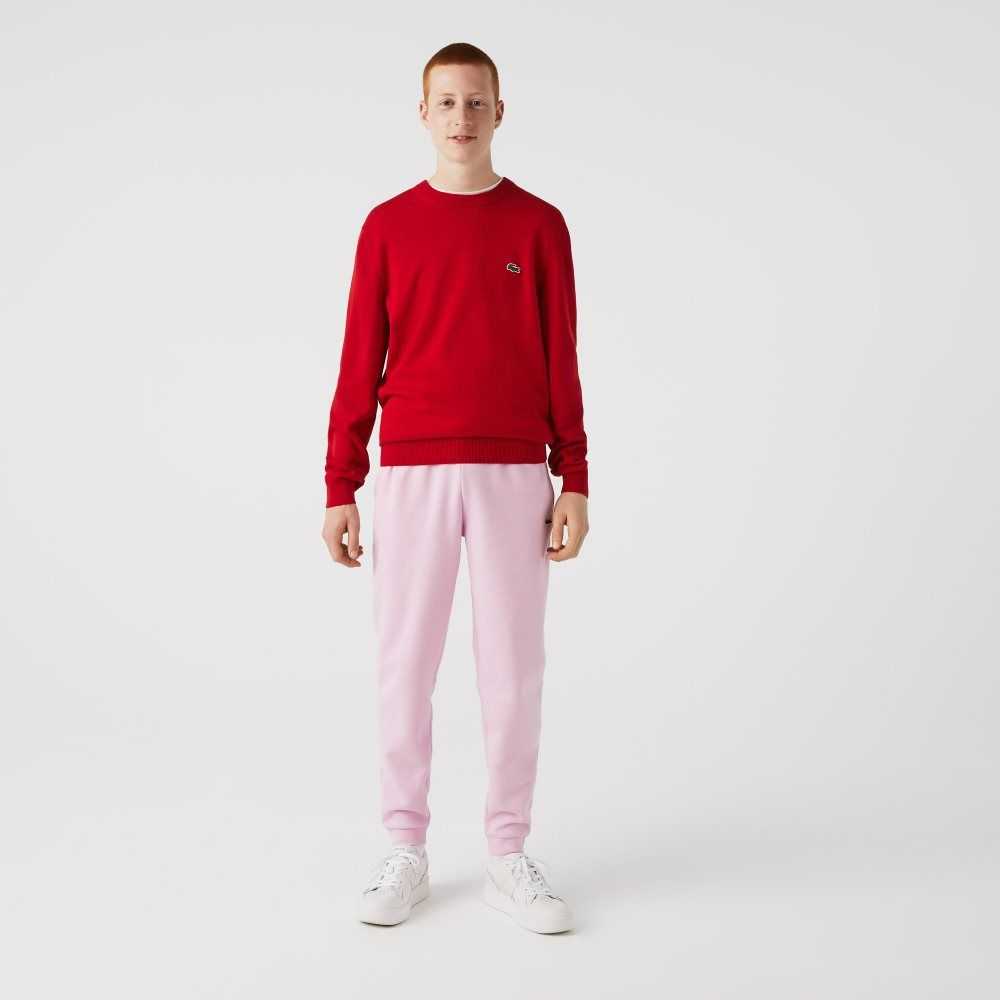 Lacoste Tapered Fit Fleece Rosa | 8971-TULKC