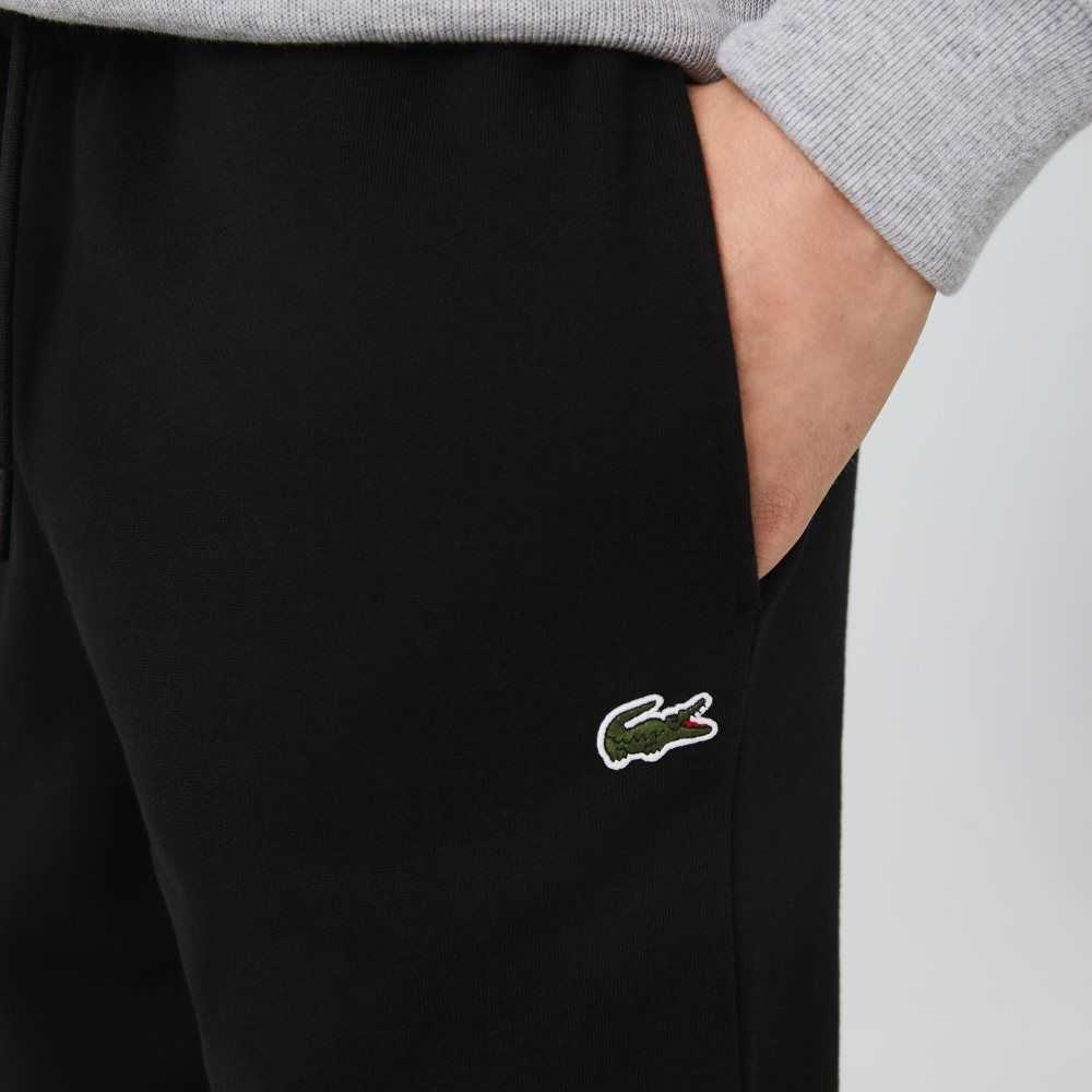 Lacoste Tapered Fit Fleece Svarte | 1840-TBUEJ