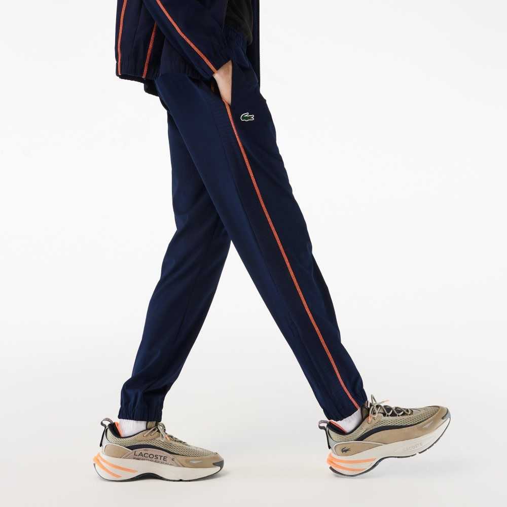 Lacoste Tennis High-Neck Jogger Set Marineblå Blå Oransje | 5714-NZFUH