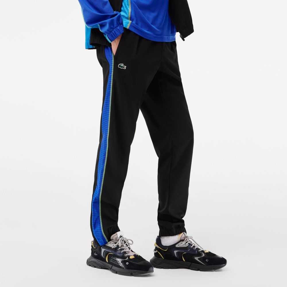 Lacoste Tennis High-Neck Jogger Set Svarte Blå Gul | 9857-VQPGW