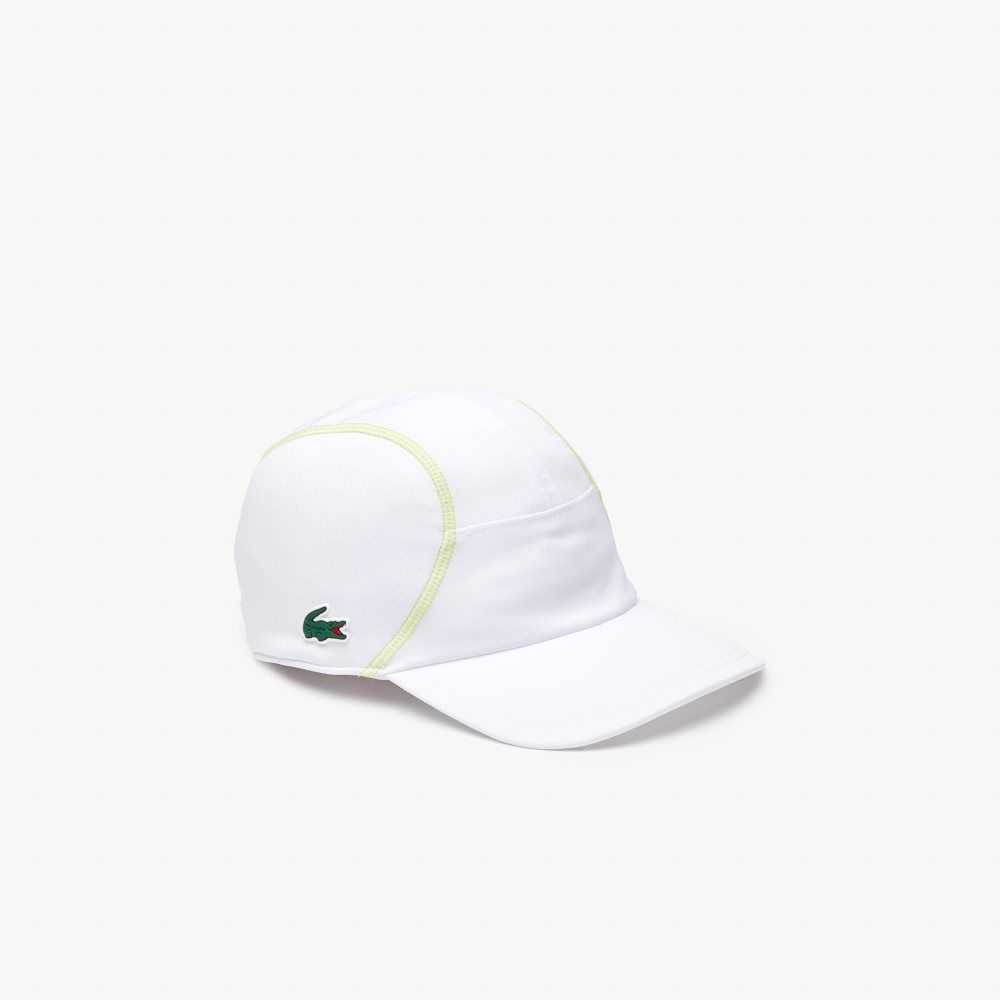 Lacoste Tennis Mesh Panel Hvite Gul | 2931-JOCMQ