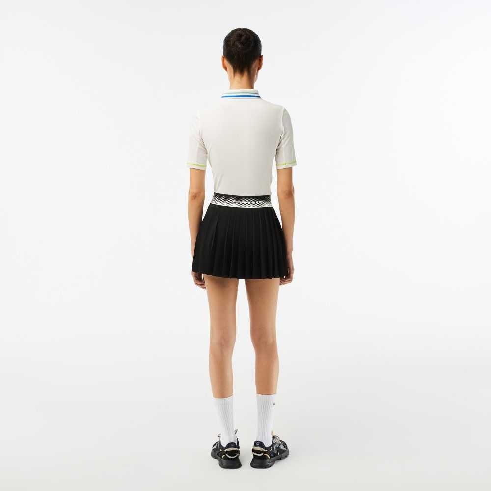 Lacoste Tennis Plissert Skirts with Built-in Svarte Grønn | 2359-IEWVT