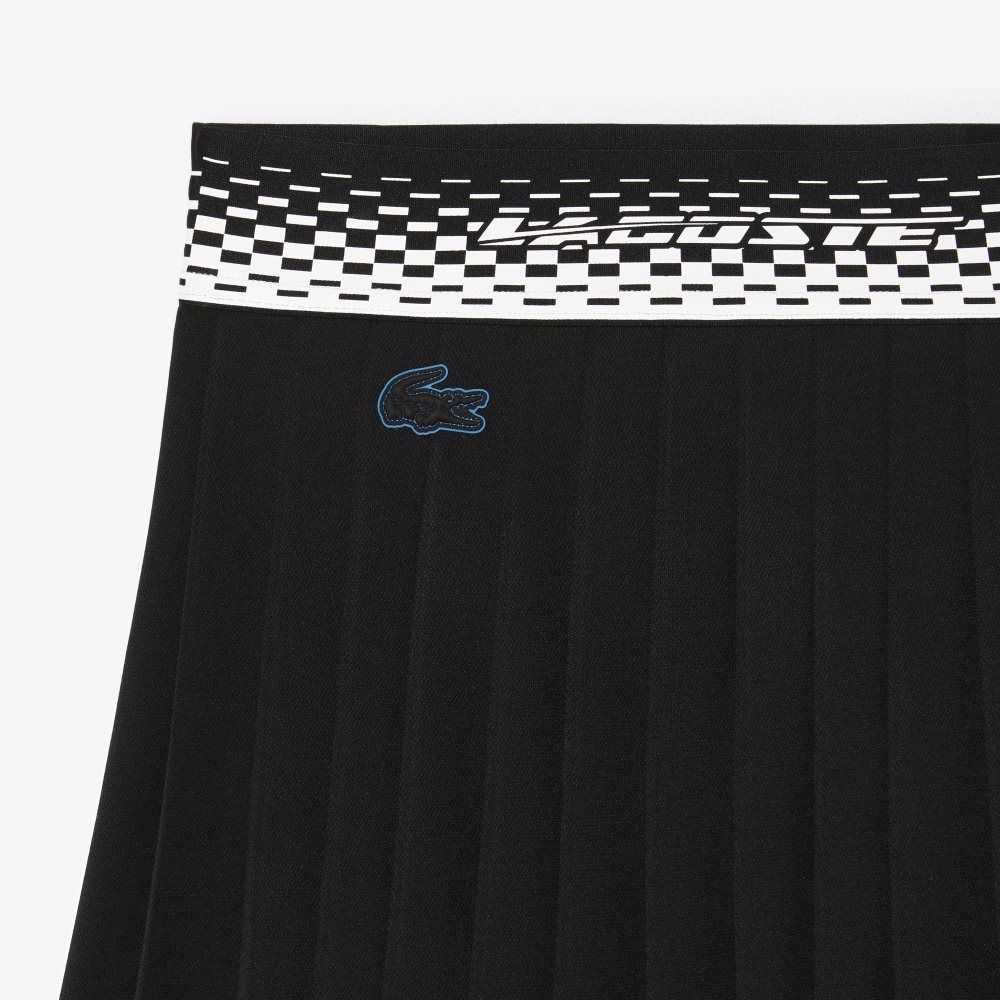 Lacoste Tennis Plissert Skirts with Built-in Svarte Grønn | 2359-IEWVT