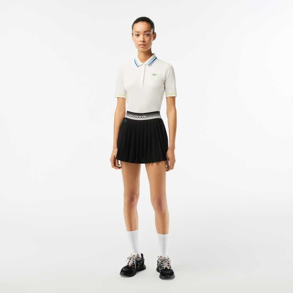 Lacoste Tennis Plissert Skirts with Built-in Svarte Grønn | 2359-IEWVT