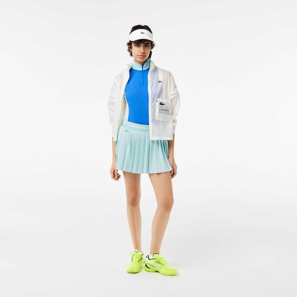 Lacoste Tennis Plissert Skirts with Built-in Lyse Grønn Gul | 7248-AWSZI