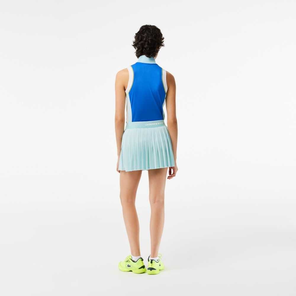 Lacoste Tennis Plissert Skirts with Built-in Lyse Grønn Gul | 7248-AWSZI