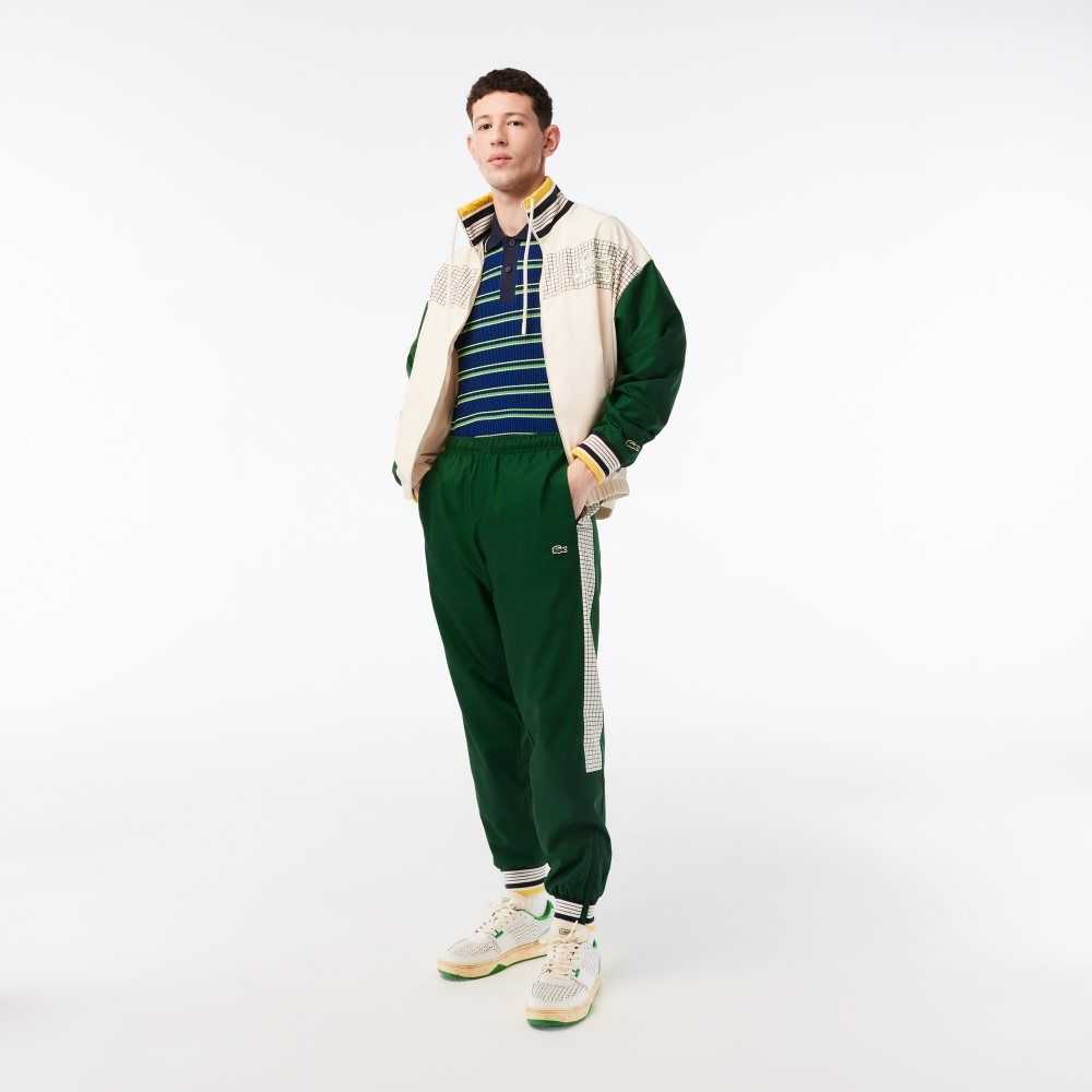 Lacoste Tennis Print Track Pants Grønn Hvite | 3419-JALDG