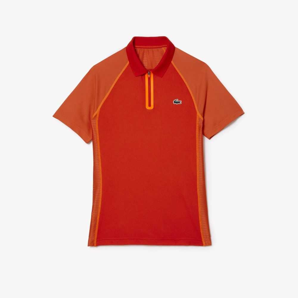 Lacoste Tennis Recycled Polyester with Ultra-Dry Teknologi Rød Oransje | 8471-HCIKS