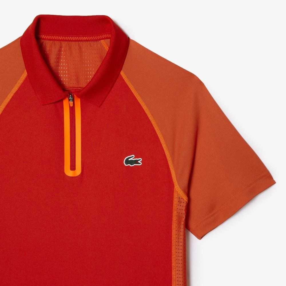 Lacoste Tennis Recycled Polyester with Ultra-Dry Teknologi Rød Oransje | 8471-HCIKS