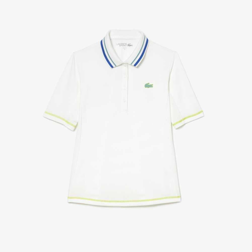 Lacoste Tennis Ultra-Dry Pique Hvite | 4150-VIBAX