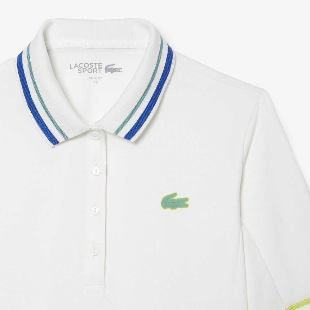 Lacoste Tennis Ultra-Dry Pique Hvite | 4150-VIBAX