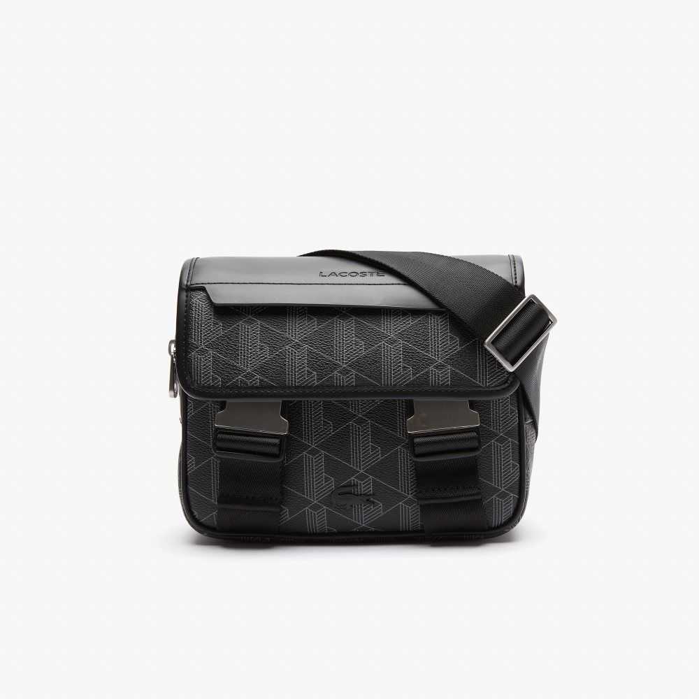 Lacoste The Blend Clipped Monogram Canvas Messenger Multicolor | 9716-NSVDC