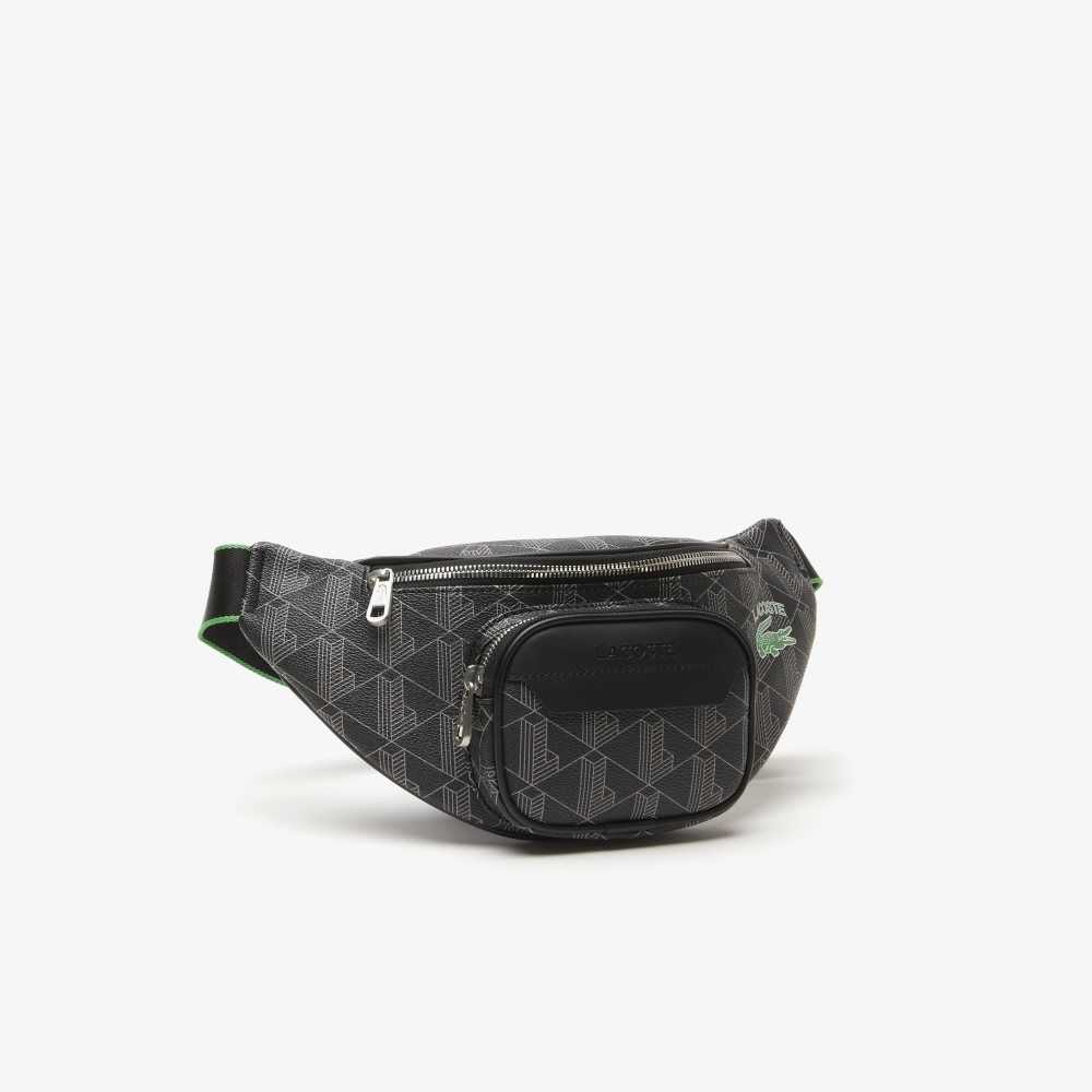 Lacoste The Blend Monogram Print Belt Multicolor | 5791-BKJNC