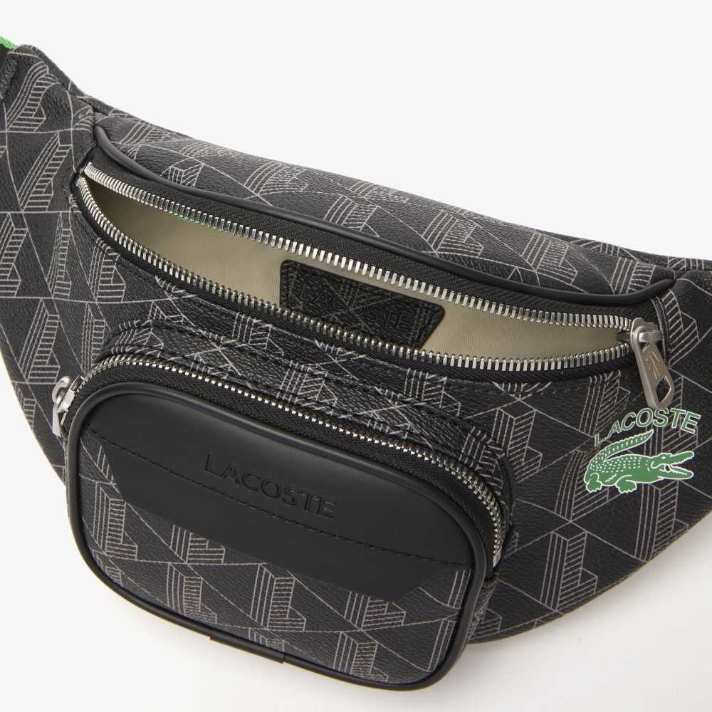 Lacoste The Blend Monogram Print Belt Multicolor | 5791-BKJNC