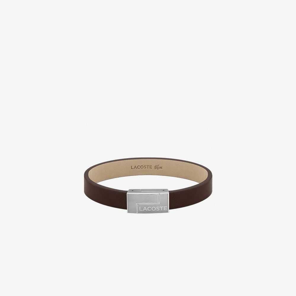 Lacoste Traveler Bracelet Brune | 3157-UKESO