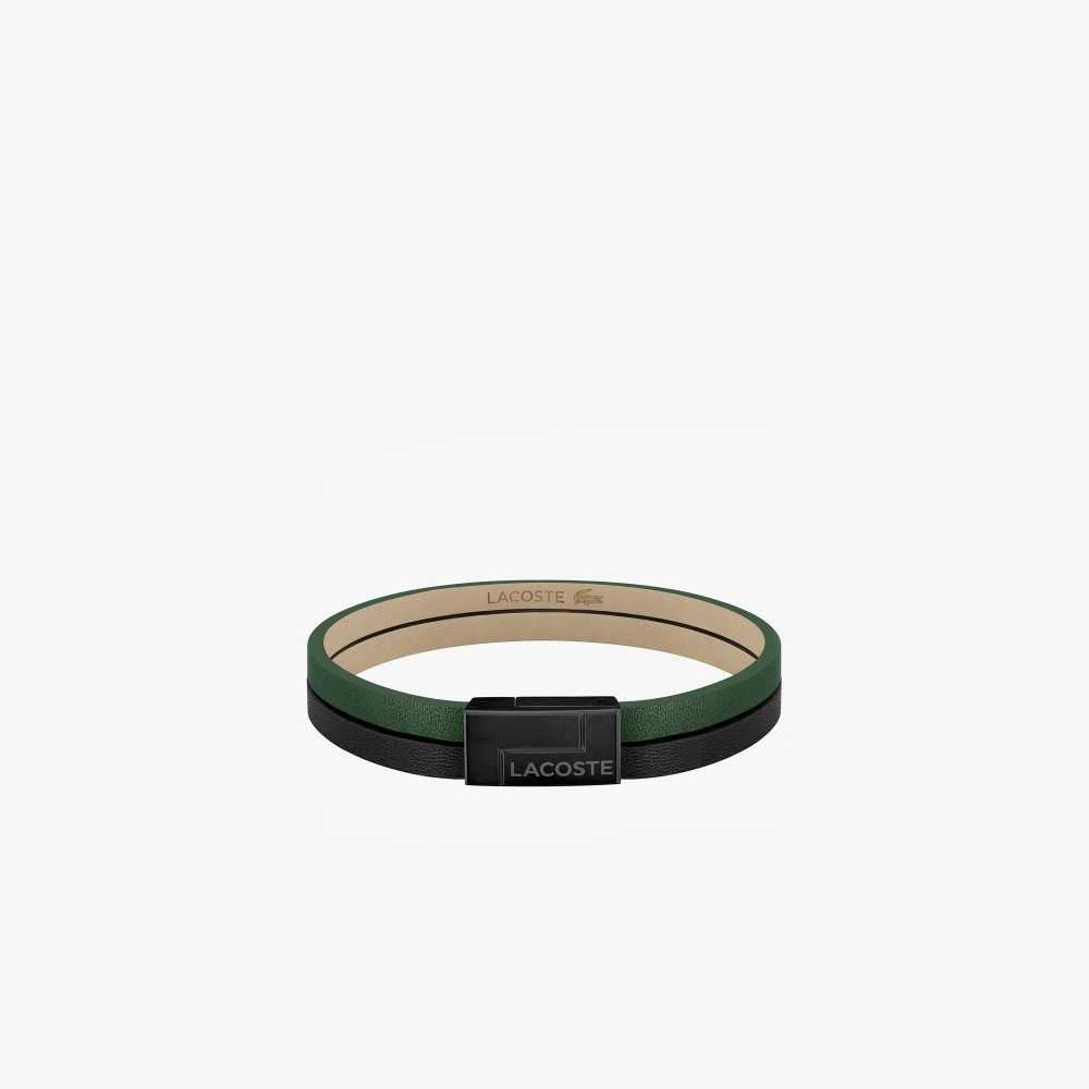 Lacoste Traveler Bracelet Grønn Svarte | 9860-ZBQJG