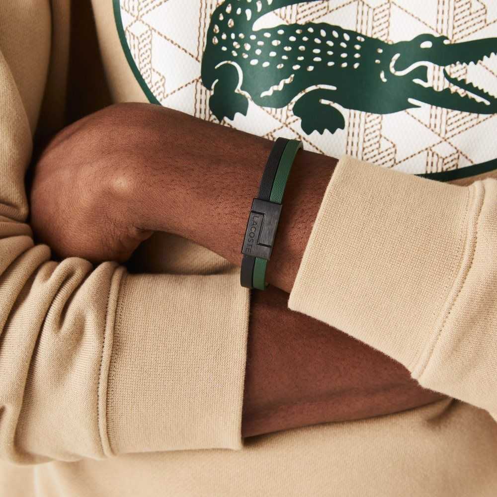 Lacoste Traveler Bracelet Grønn Svarte | 9860-ZBQJG