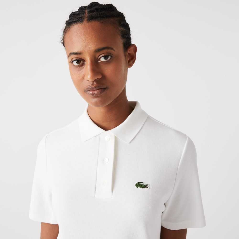 Lacoste Trumpet Sleeve Pique Polo Hvite | 3579-NELUA