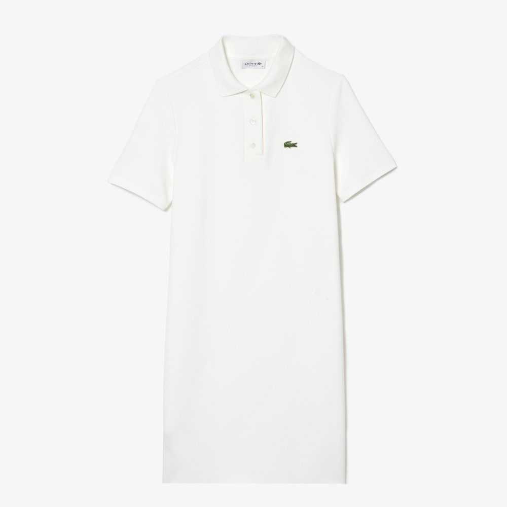 Lacoste Trumpet Sleeve Pique Polo Hvite | 3579-NELUA