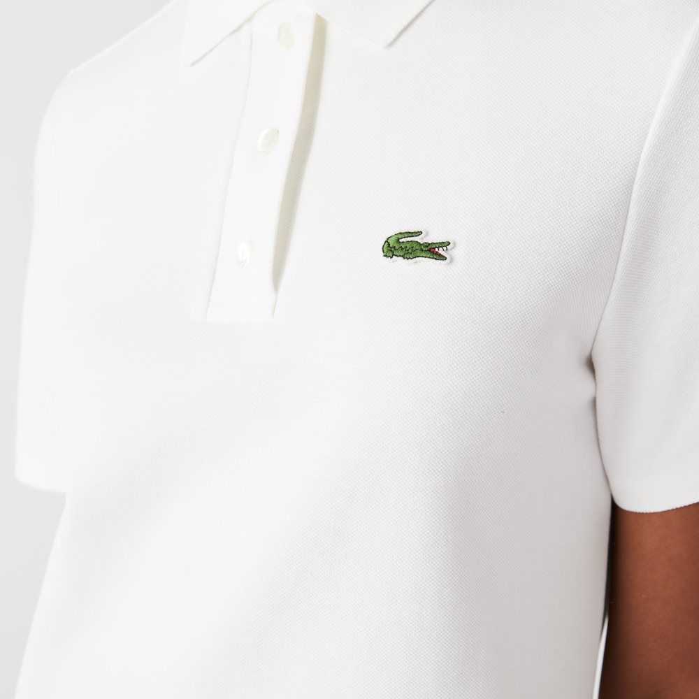 Lacoste Trumpet Sleeve Pique Polo Hvite | 3579-NELUA