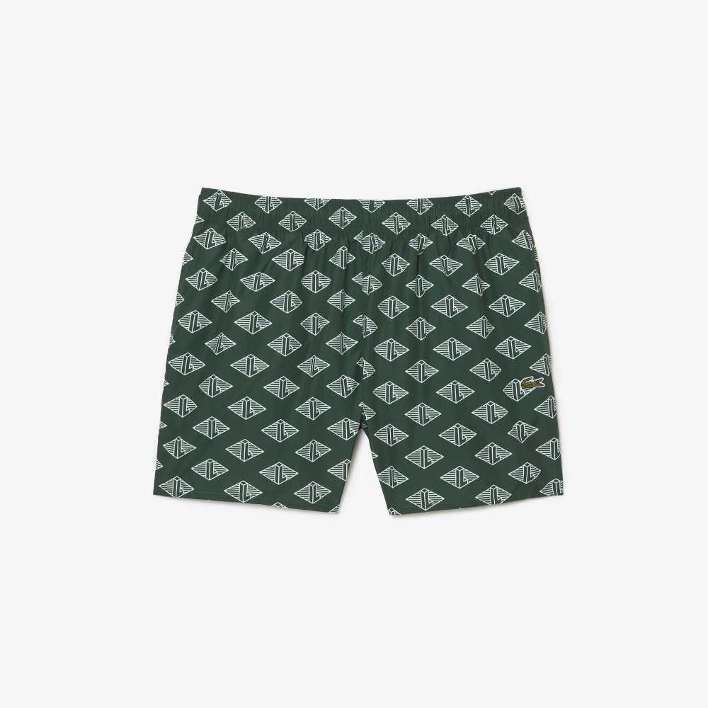 Lacoste Two-Tone Monogram Print Grønn Hvite | 7938-XKVQJ