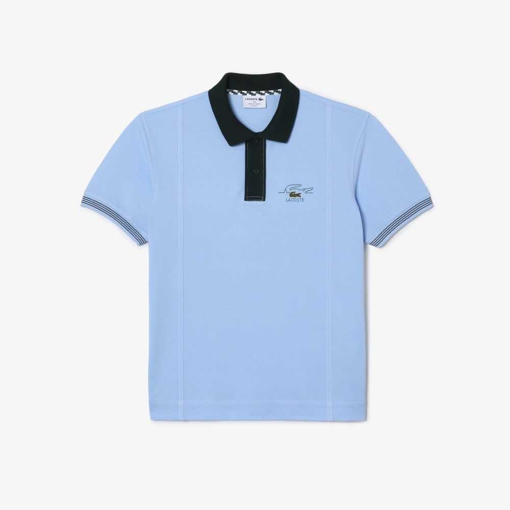 Lacoste Two-Tone Organic Bomull Blå Grønn | 7925-NJHPA