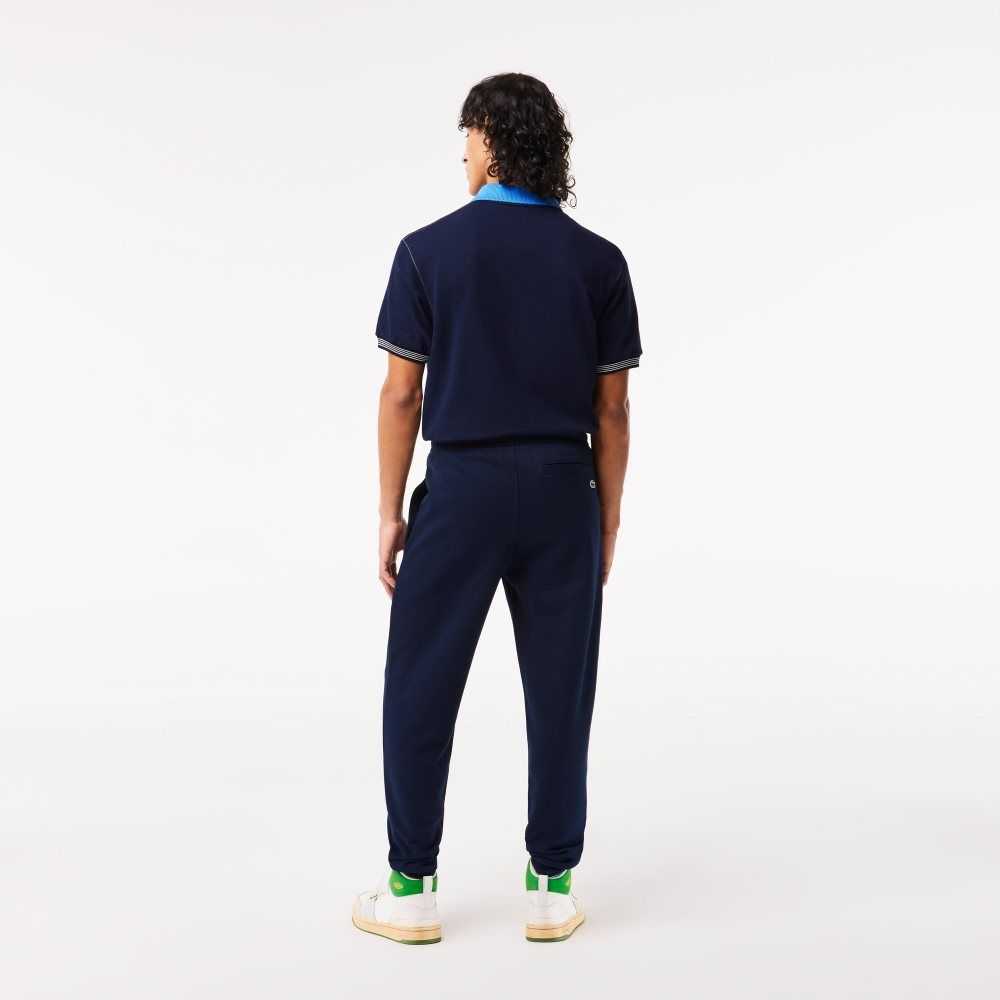 Lacoste Unbrushed Fleece Track Pants Marineblå Blå | 1058-SVFIT